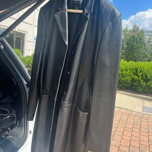 Woman’s Black Leather Coat